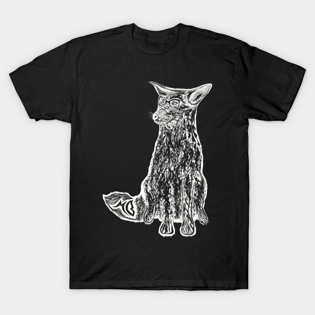 Clever Coyote Hipster T-Shirt by BrederWorks